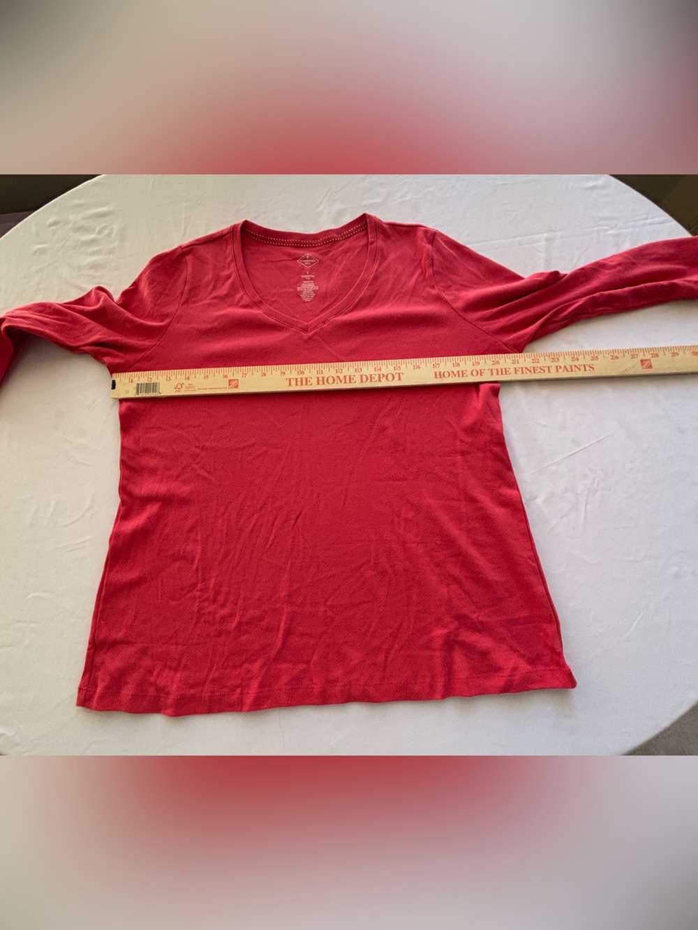 St. John’s Bay Set of 2 V-Neck Shirts Red & Orange Red One NWT Women’s Large - Picture 5 of 12